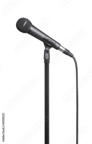 Photo: Microphone on a white background Microphone on a white background