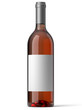 Illustration: Bouteille de vin rosé sur fond blanc 1 Bouteille de vin rosé sur fond blanc 1