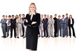 Businesswoman standing up