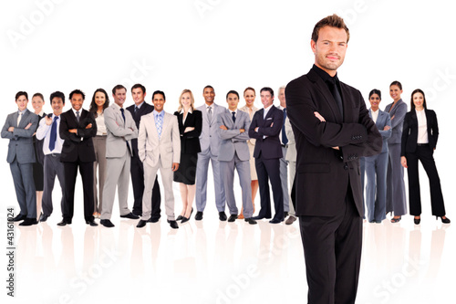Foto: Serious businessman crossing his arms Serious businessman crossing his arms
