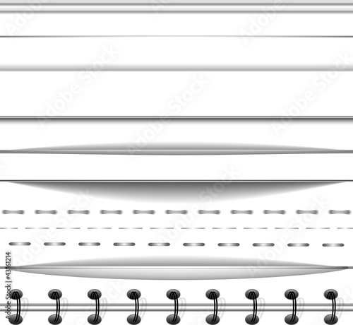 Vector: Set of divider elements Set of divider elements