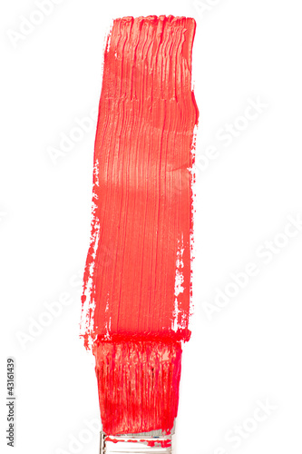 Photo: Red vertical line of painting Red vertical line of painting