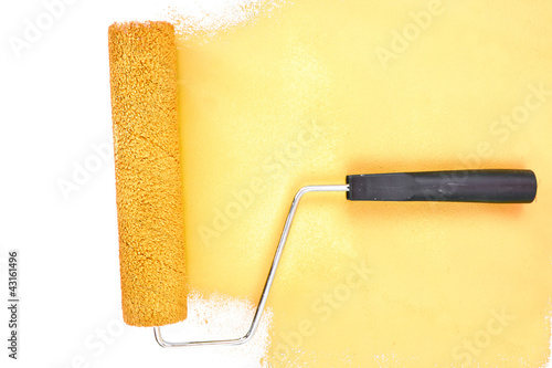 Photo: Horizontal yellow brush stroke Horizontal yellow brush stroke