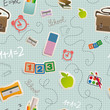 School Icons - seamless pattern