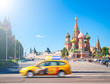 Red square with kremlin and St. Basil Cathedral, Moscow, Russia.