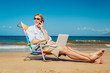Business man on the beach