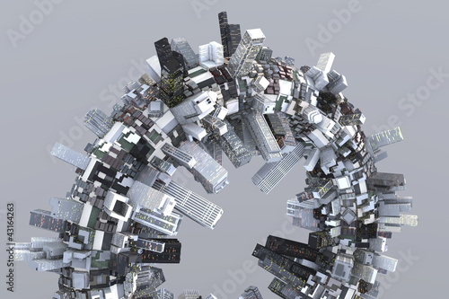 Illustration: Futuristische Stadt der Zukunft Futuristische Stadt der Zukunft
