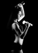 woman with dumbbells