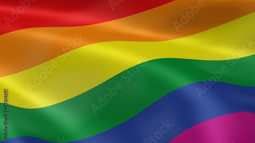 Illustration: Gay pride flag Gay pride flag