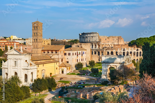 Photo: Forum and Coliseum in Rome Forum and Coliseum in Rome