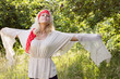 Young woman feeling free in summer