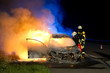 PKW in Flammen