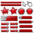 red collection vector button-set