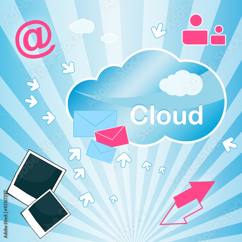 Illustration: Cloud computing service Cloud computing service