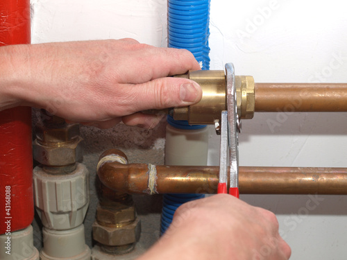 Photo: Fixing heating system Fixing heating system