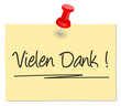 Zettel Vielen Dank