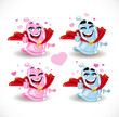 Condom smiles Superman and the Superwoman