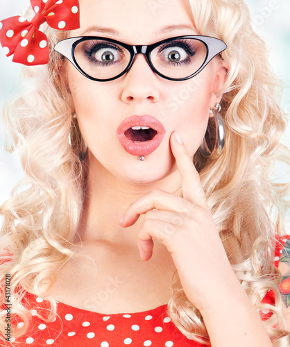 Photo: Attractive surprised girl Attractive surprised girl