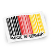 Fahne mit Strichcode -  MADE IN DEUTSCHLAND