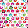 Seamless Cute Retro Apple Patt...