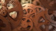 Metal Gears in Perpetual Motion. Loop.