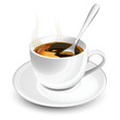 Vektor: Cup of hot coffee Cup of hot coffee