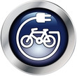 Button ebike blau