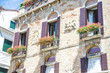 Photo: Nice balcony with fresh flowers Nice balcony with fresh flowers