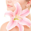 Photo: Cute woman with flower Cute woman with flower