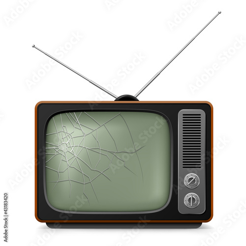 Vector: Broken Retro TV Broken Retro TV
