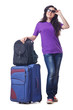 Girl preparing to travel for vacation