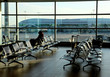 empty seats in new airport hall building