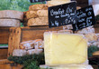 vente de fromage,beaufort d'alpage au marché en savoie