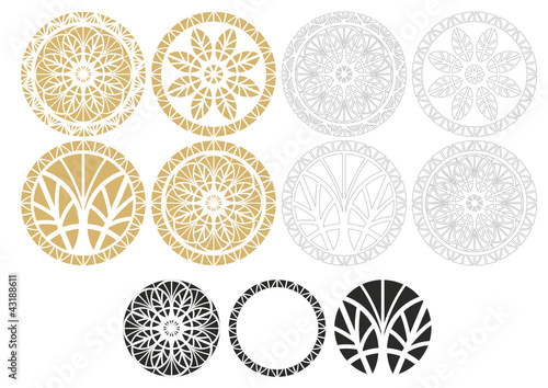 Vector: Geometric ornaments Geometric ornaments
