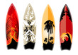 Vektor: set of surfboard set of surfboard