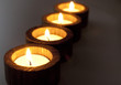 bougies simplicité en bois