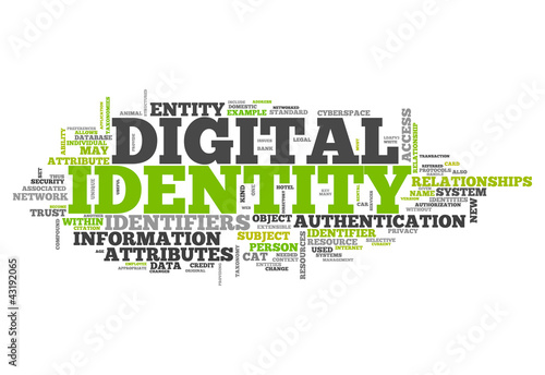 Illustration: Word Cloud "Digital Identity" Word Cloud "Digital Identity"