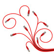 Illustration: Network cable, twisted in the shape of the plant Network cable, twisted in the shape of the plant