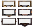 Old File Drawer Frames With Blank Labels