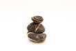 Foto: three pebble stones isolated three pebble stones isolated