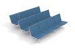 Illustration: Empty isolated seats Empty isolated seats