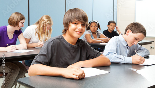 Photo: School Kids in Class - Wide Banner School Kids in Class - Wide Banner
