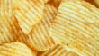Video: Potato chips, close-up - the rotation Potato chips, close-up - the rotation