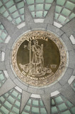 Photo: The 2007 restored Virginia State Capitol and the State Seal of Virginia, designed by Thomas Jefferson who was inspired by Greek and Roman Architecture, Richmond, Virginia The 2007 restored Virginia State Capitol and the State Seal of Virginia, designed by Thomas Jefferson who was inspired by Greek and Roman Architecture, Richmond, Virginia