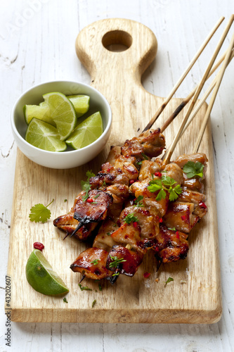 Photo: Chicken Kebabs with Lime and Chili Chicken Kebabs with Lime and Chili