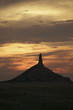 Photo: Sunset on Chimney Rock National Historic Site, Nebraska, the most famous site on the Oregon Trail for early settlers and pioneers Sunset on Chimney Rock National Historic Site, Nebraska, the most famous site on the Oregon Trail for early settlers and pioneers