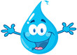 Happy Water Drop With Welcoming Open Arms