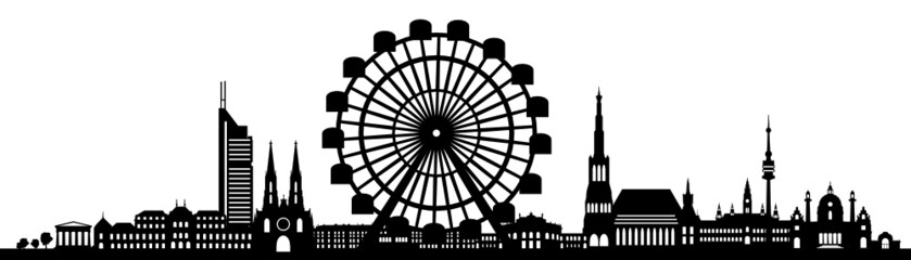 Vektor Wien Skyline Riesenrad