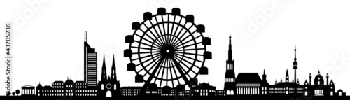 Vector: Wien Skyline Riesenrad Wien Skyline Riesenrad