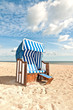 Strandkorb am Sandstrand